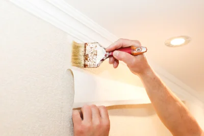 Pose de papier peint au Crotoy — revêtements muraux et toiles de verre